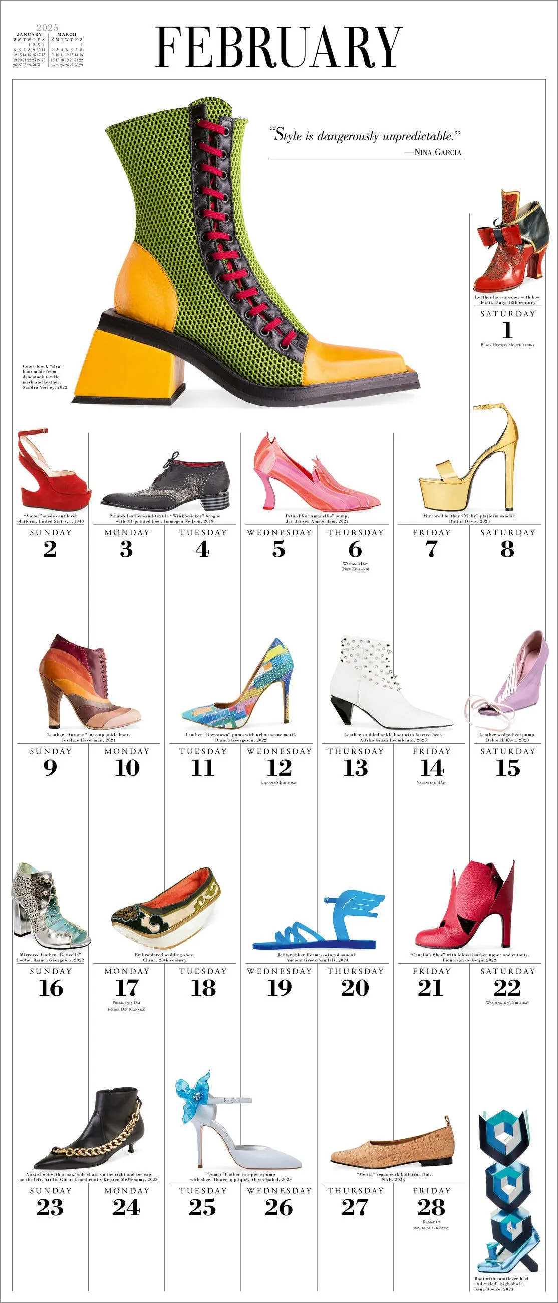 2025 365 Days of Shoes Picture-A-Day Wall Calendar