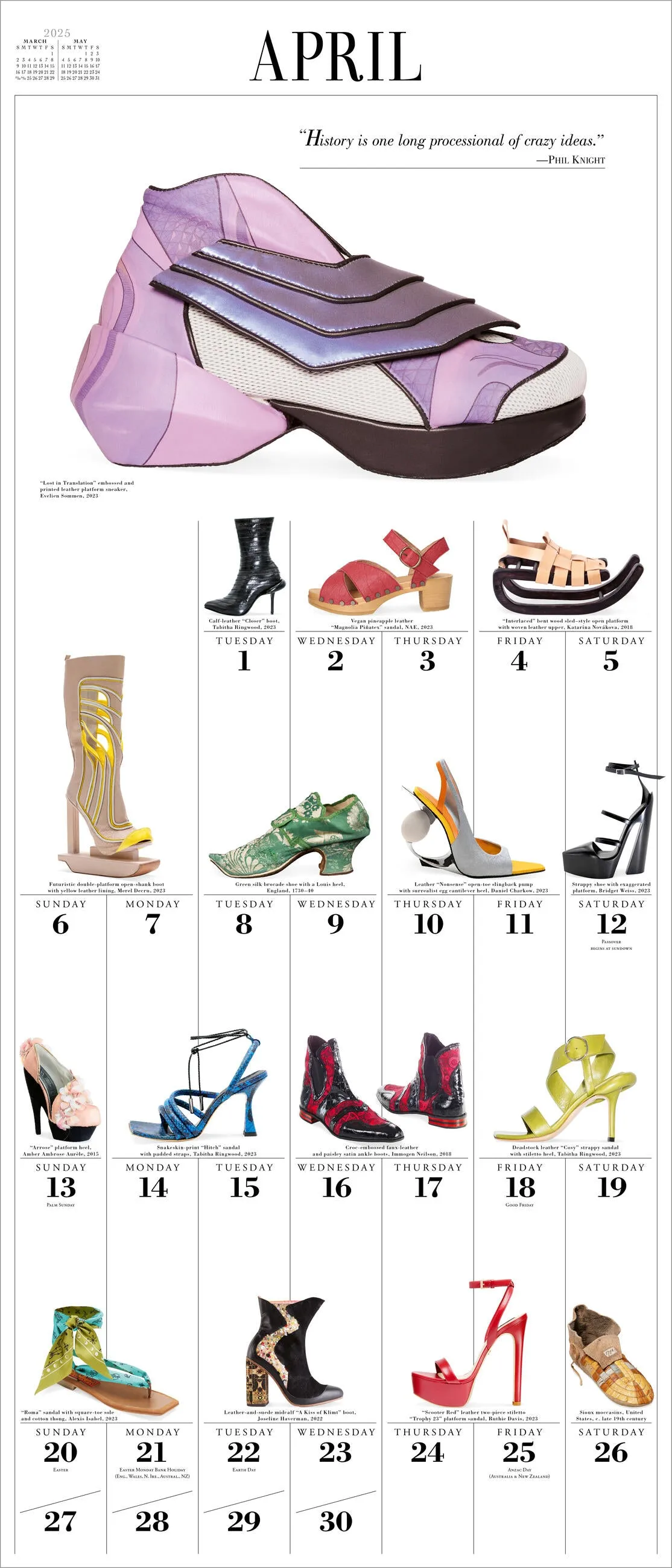2025 365 Days of Shoes Picture-A-Day Wall Calendar
