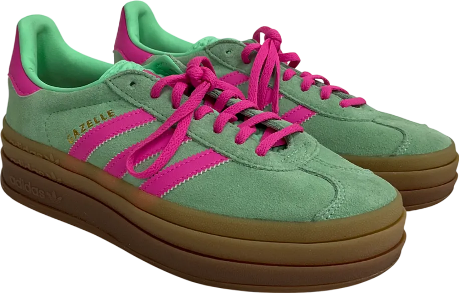 adidas Gazelle Bold Platform Trainers In Mint Green With Gum Sole UK 5.5 EU 38.5 👠