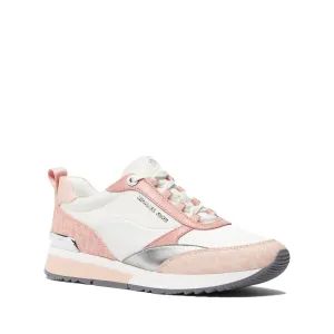 Allie Stride Two-Tone Logo And Nylon Trainer