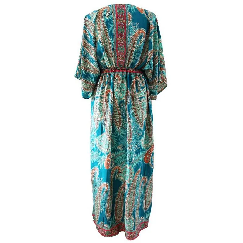 Aspen Turquoise Dress with Tassels
