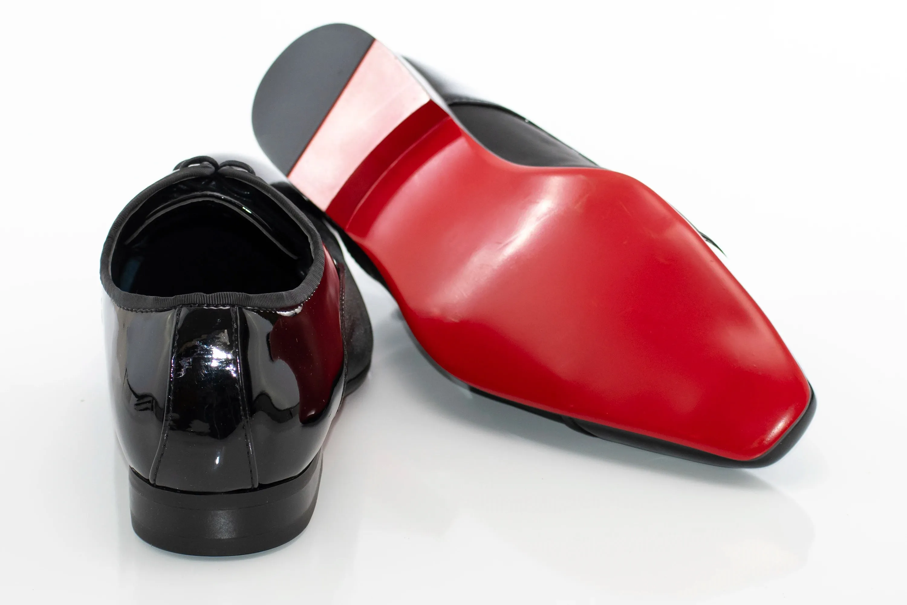 Black Patent Leather Derby Lace-Up Dress Shoes