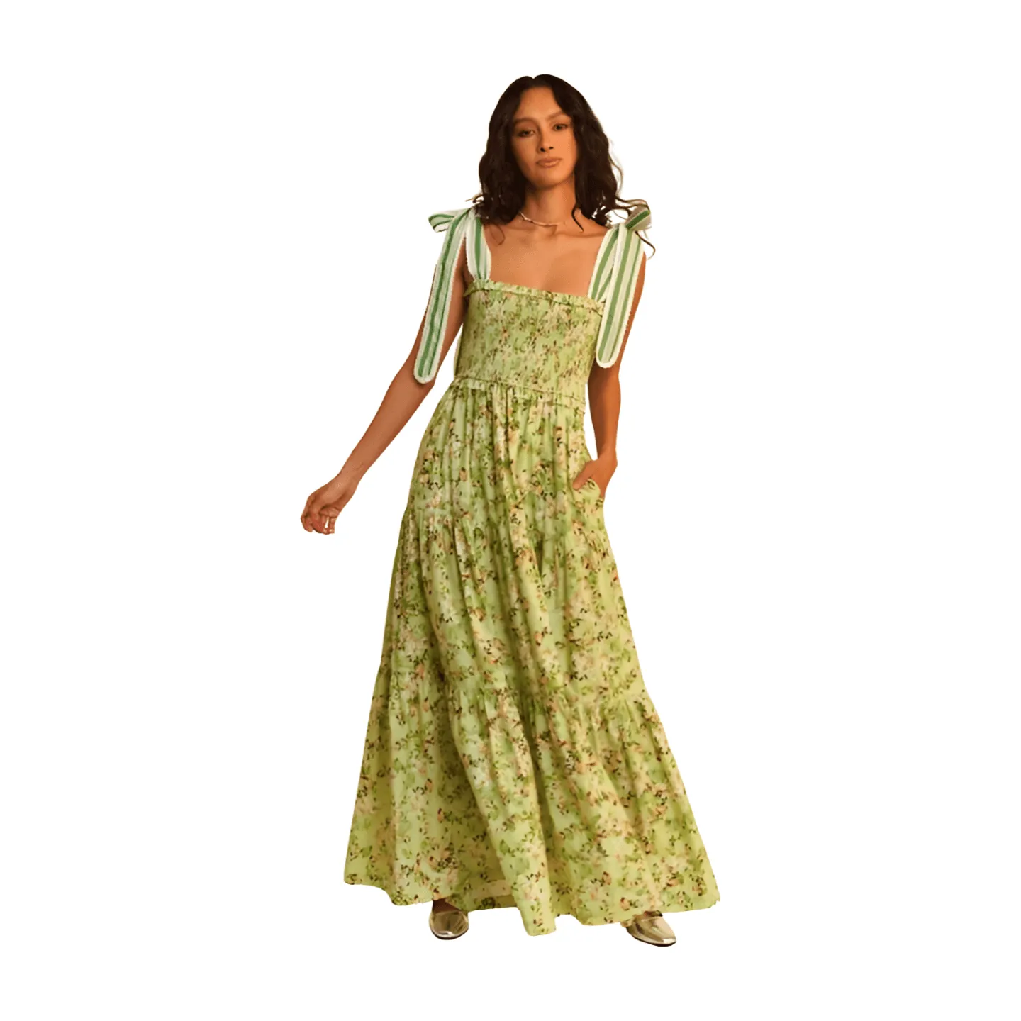 Blossom Elegance Floral Maxi Dress