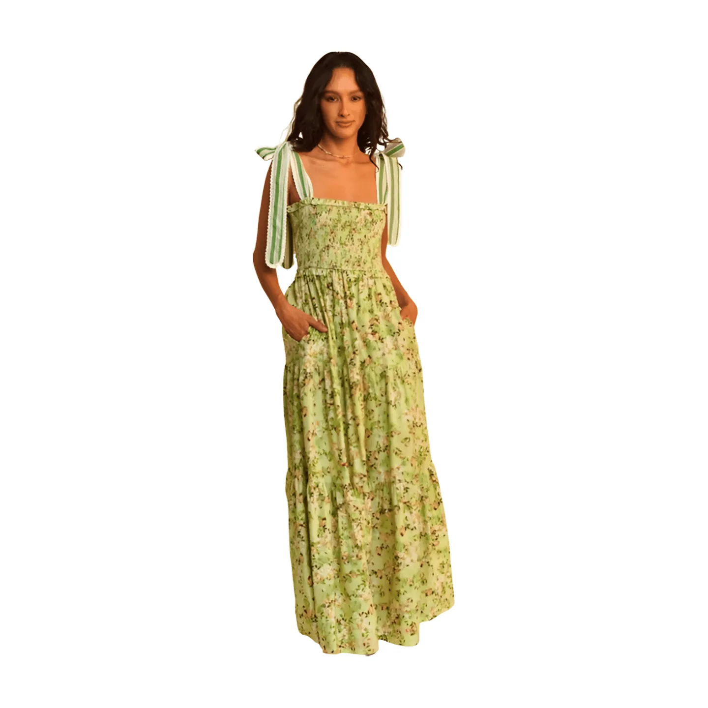 Blossom Elegance Floral Maxi Dress