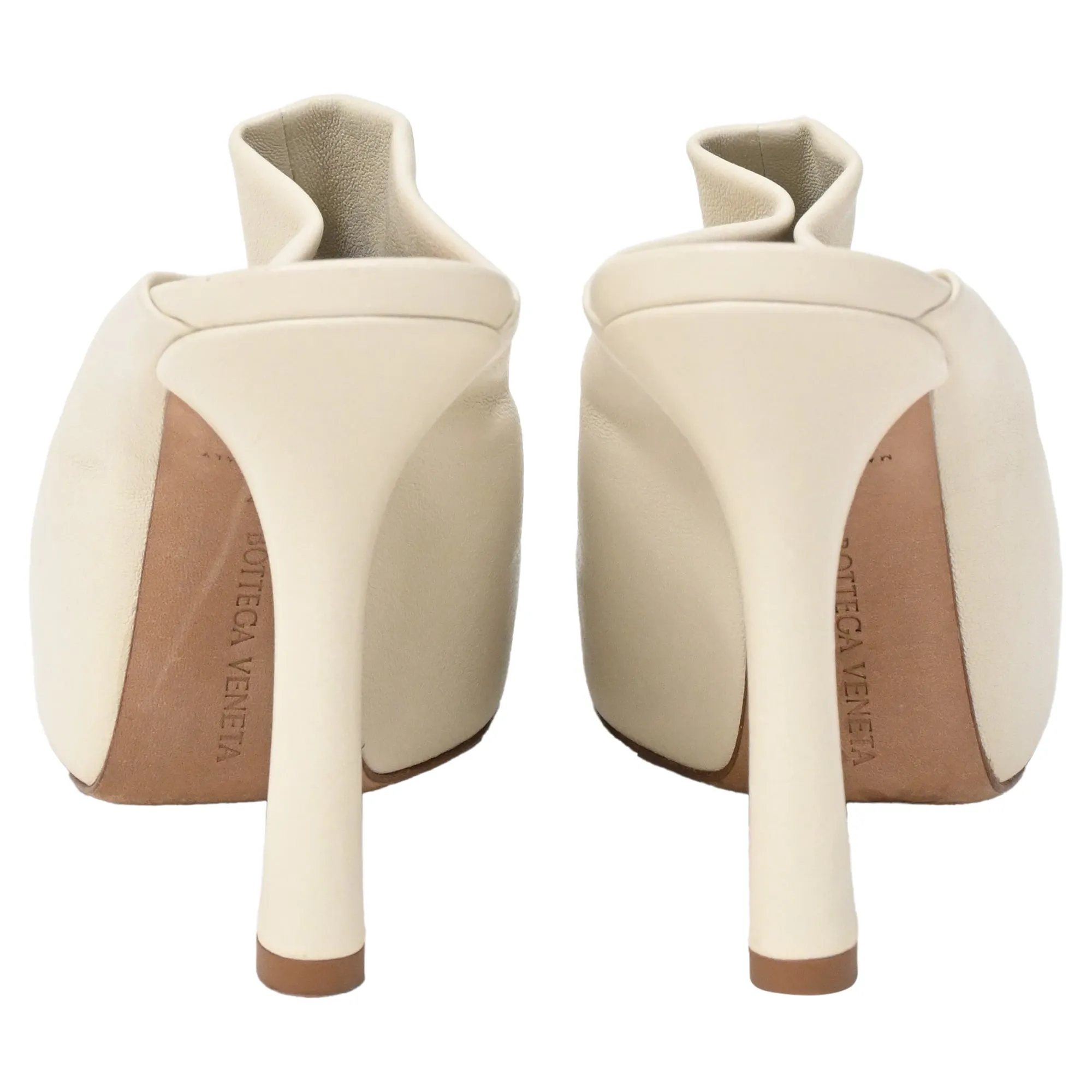 Bottega Veneta Bold Mules in Cream Leather