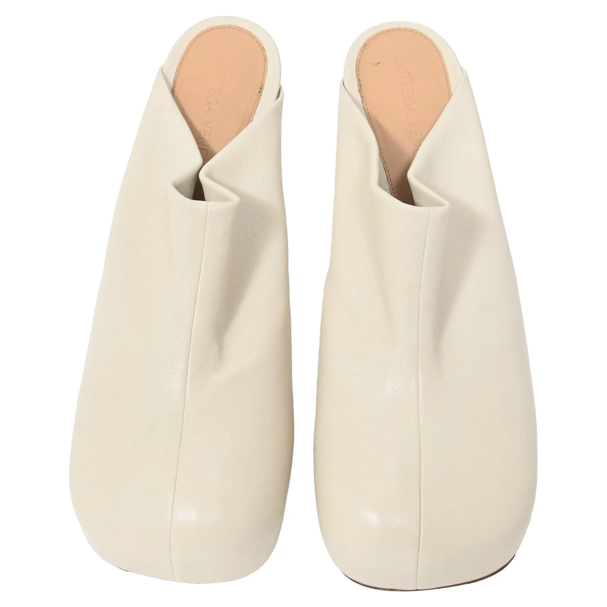 Bottega Veneta Bold Mules in Cream Leather