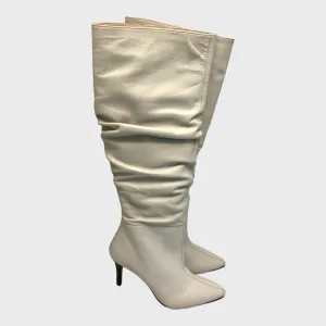 Branded Leather Slouchy Stilettos