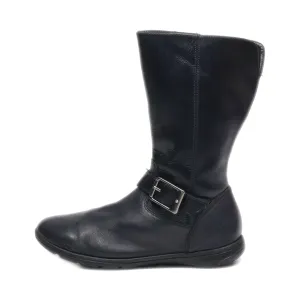 Clarks High Boots Leather Black Colour For Kids
