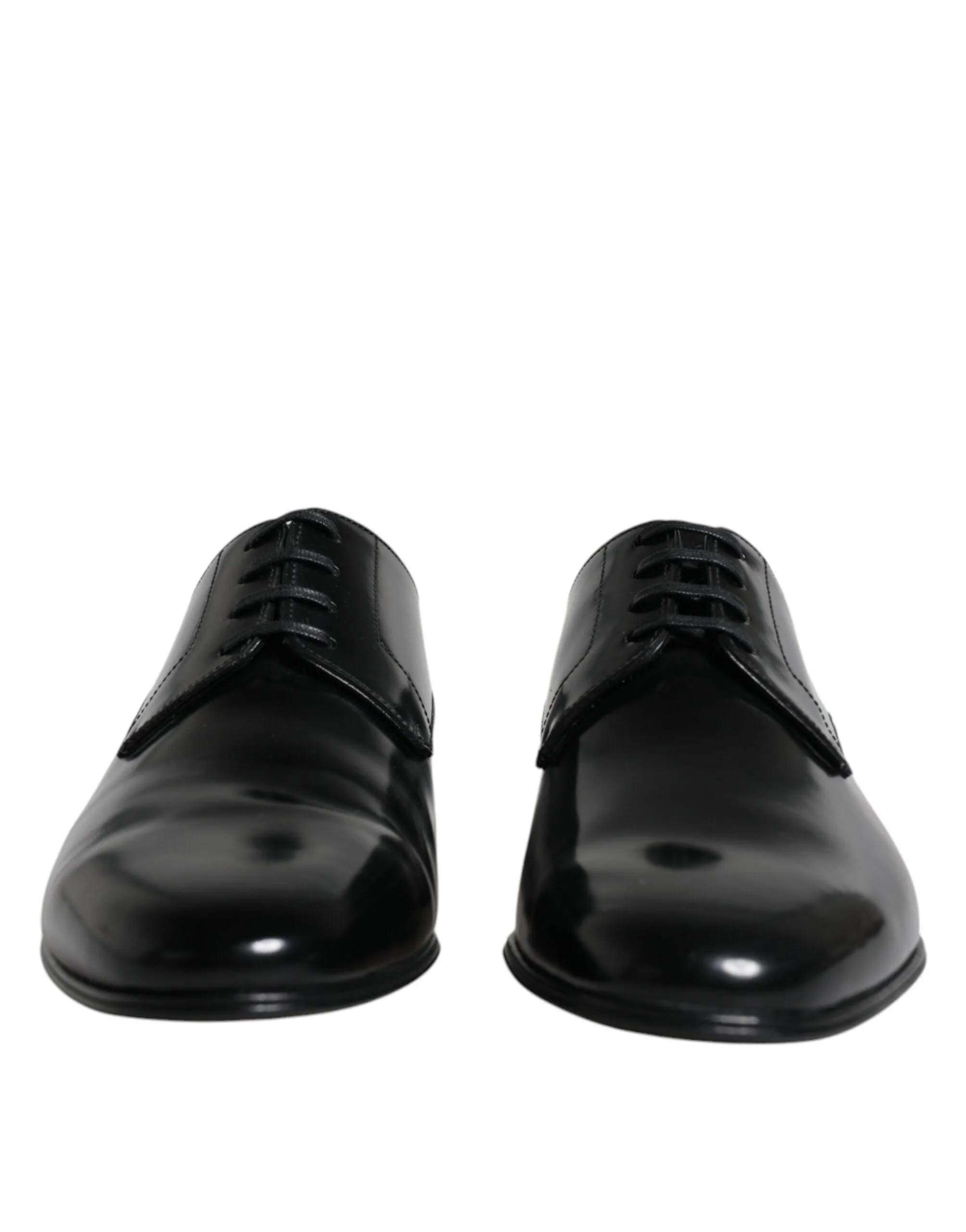 Dolce & Gabbana Black Leather Lace Up Herre Derby Formal Shoes