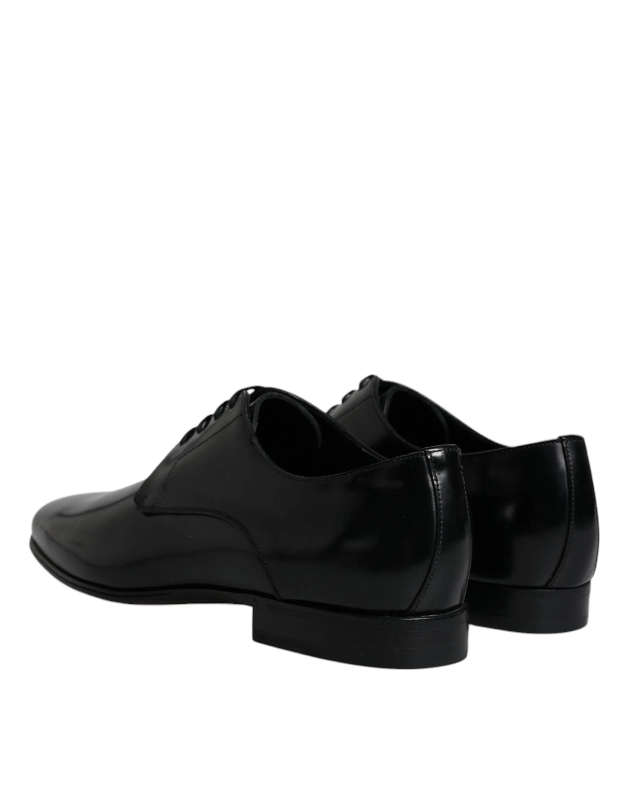 Dolce & Gabbana Black Leather Lace Up Herre Derby Formal Shoes