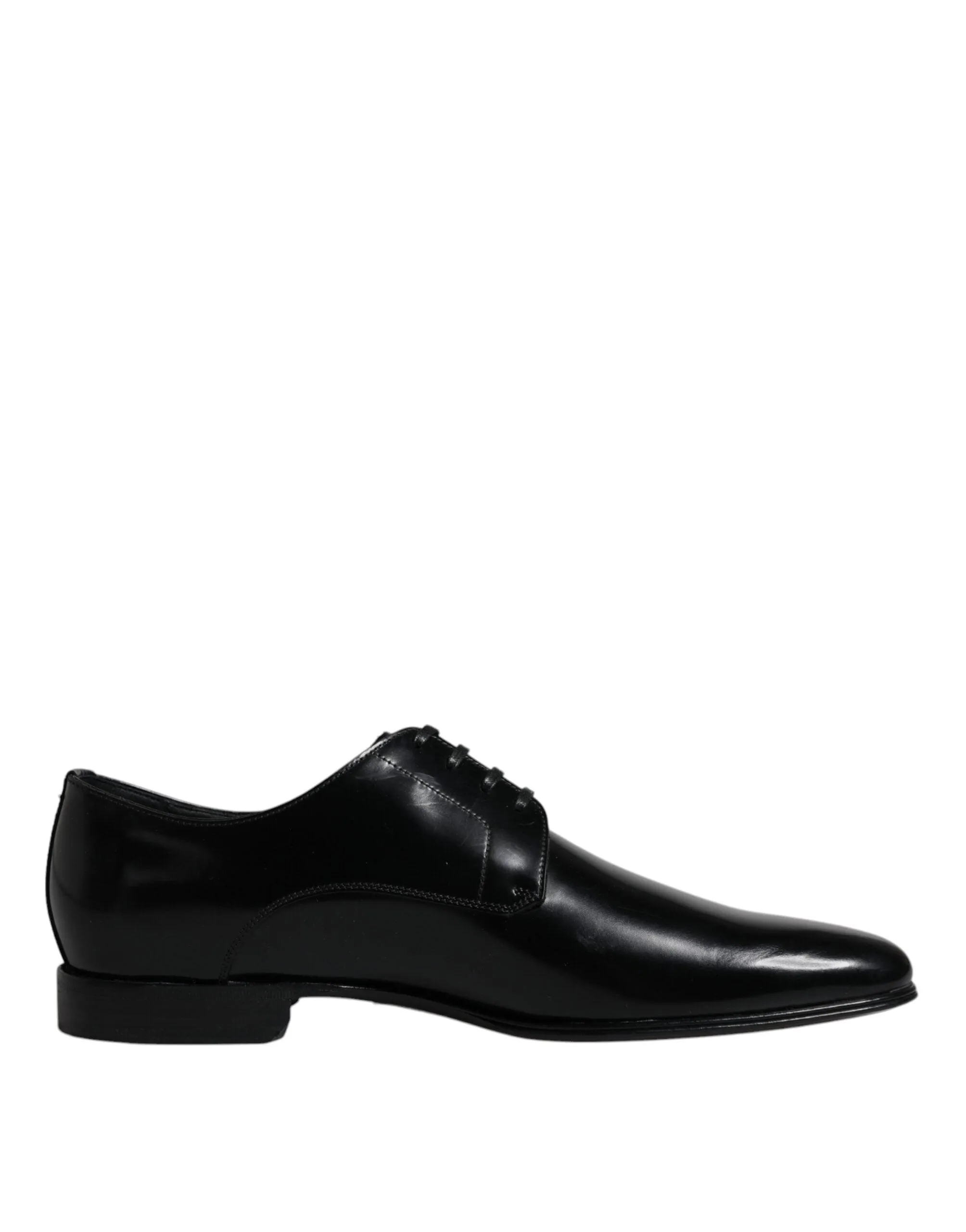 Dolce & Gabbana Black Leather Lace Up Herre Derby Formal Shoes