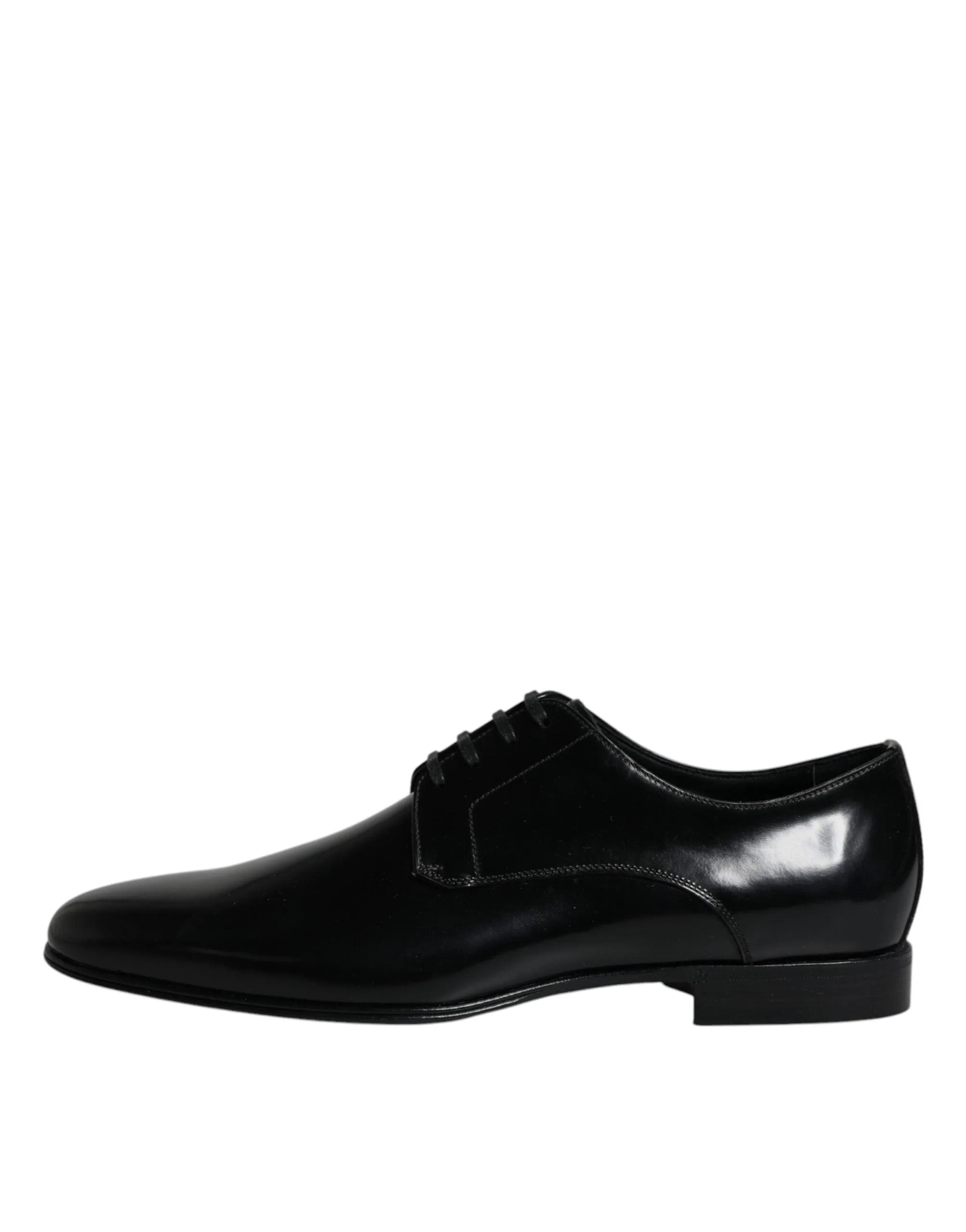 Dolce & Gabbana Black Leather Lace Up Herre Derby Formal Shoes