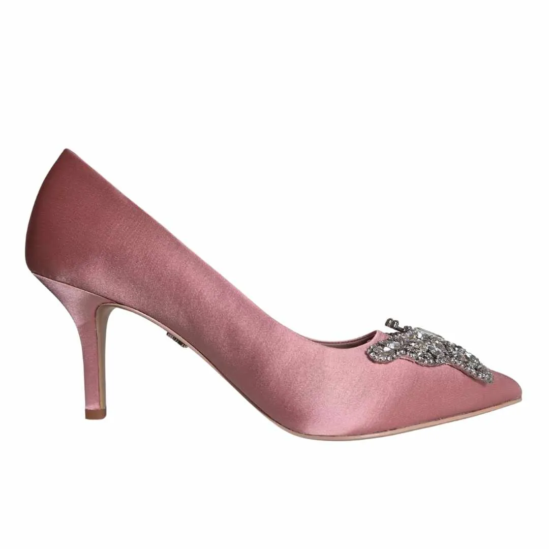 Emilia Blush Satin Pumps