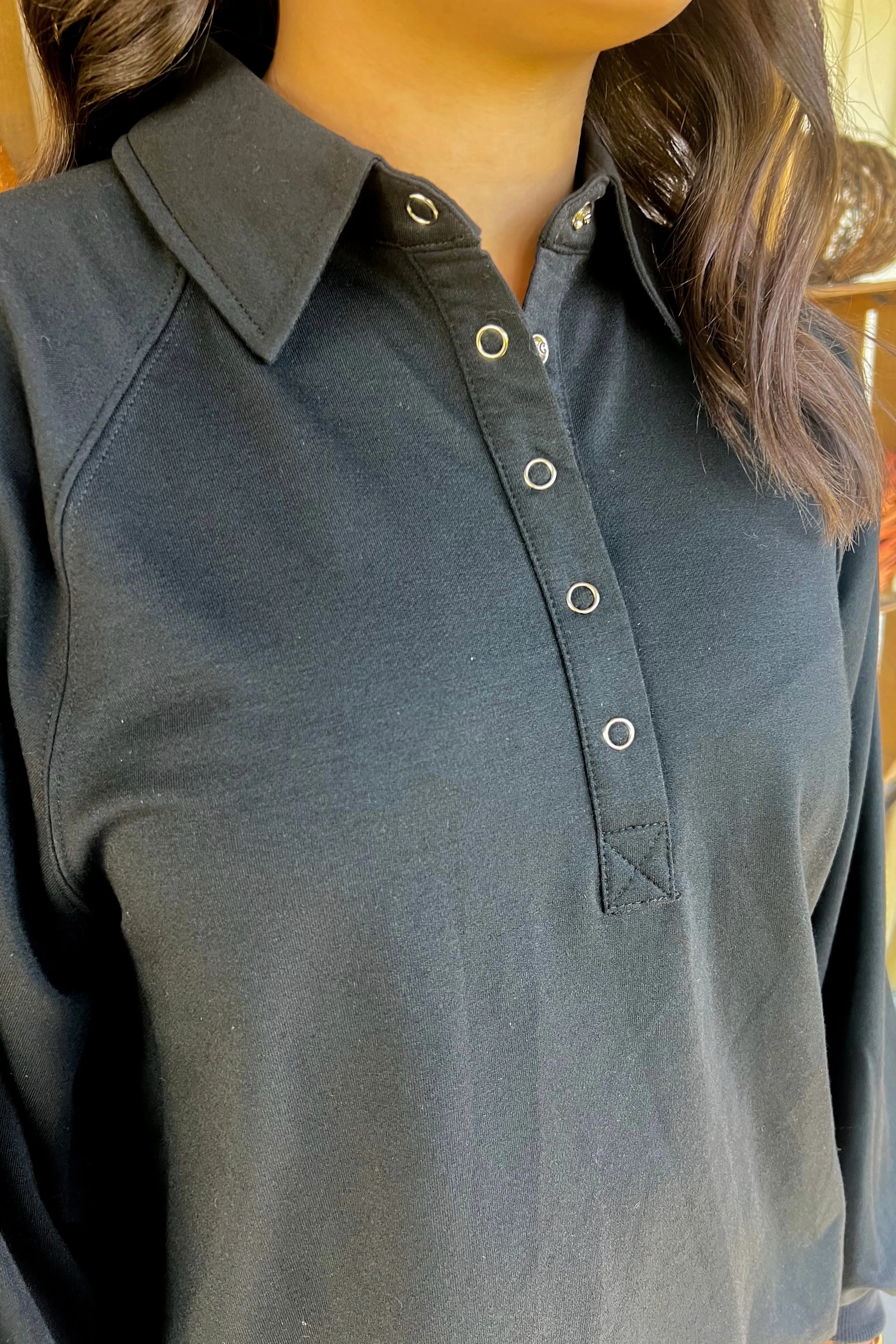 Fall Night's Button Up Collared Top