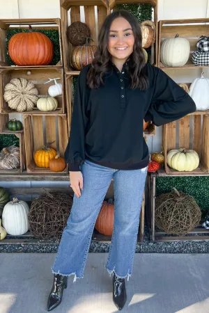 Fall Night's Button Up Collared Top