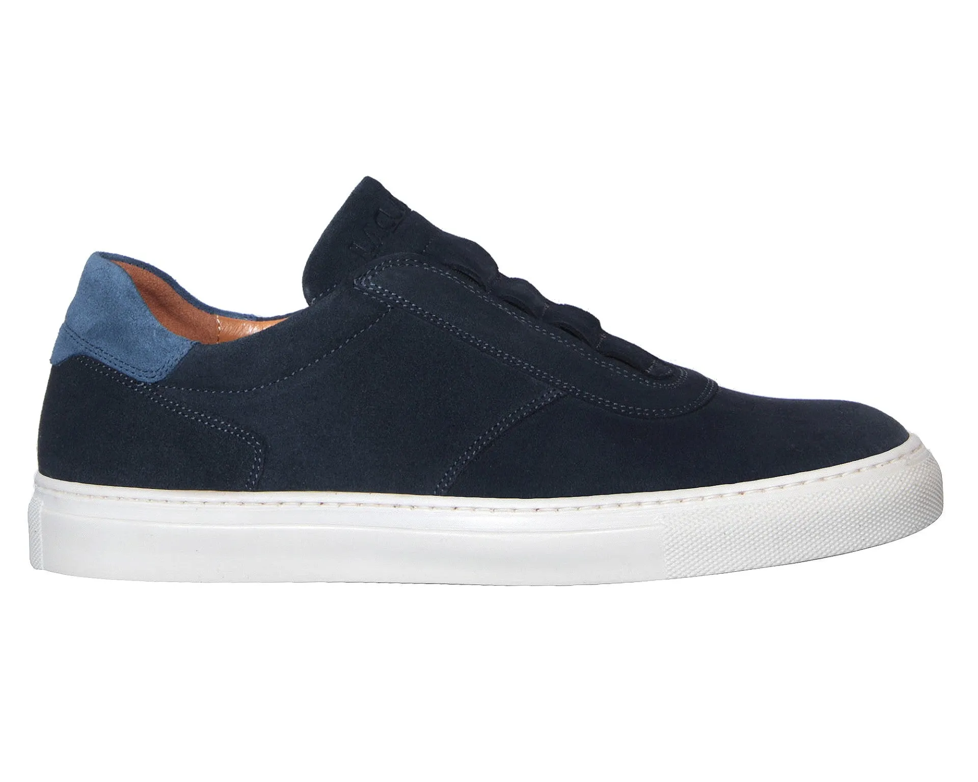 ID24552-Lacuzzo Navy Slip On Suede Shoe