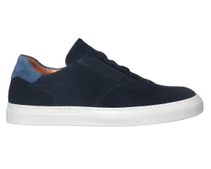 ID24552-Lacuzzo Navy Slip On Suede Shoe