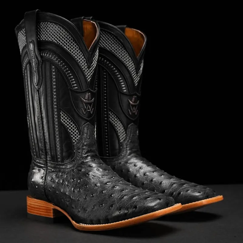 Italian Handmade Cozy Ostrich Knights Boots