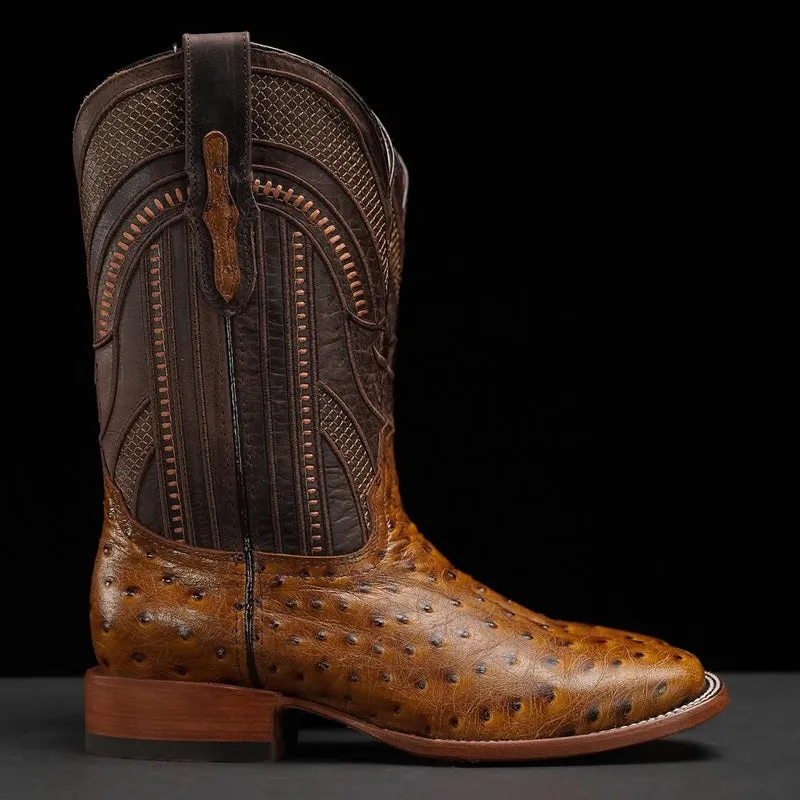 Italian Handmade Cozy Ostrich Knights Boots