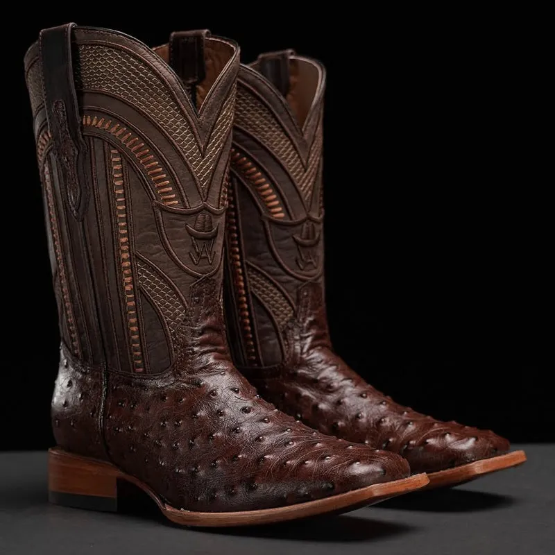 Italian Handmade Cozy Ostrich Knights Boots