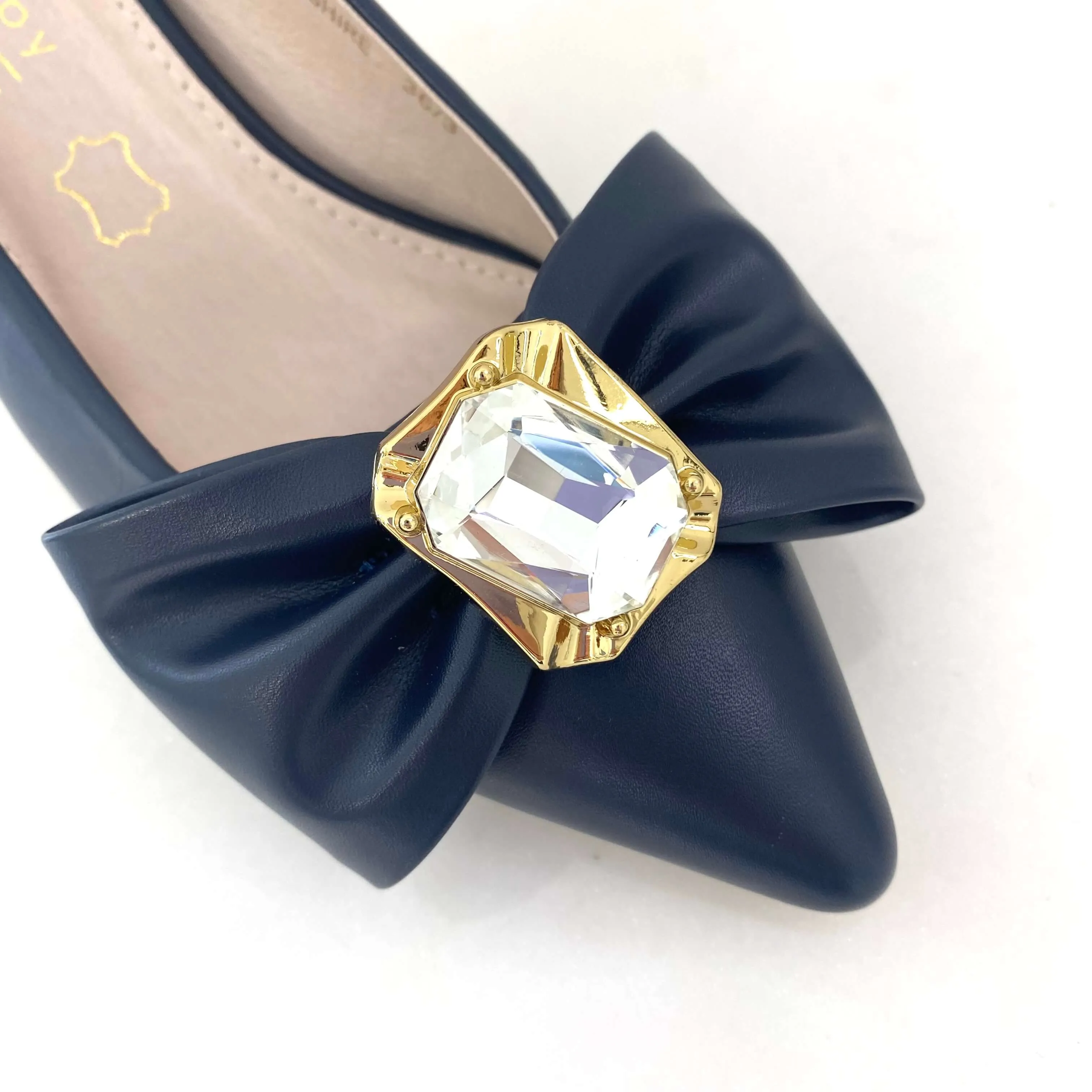 Kate Appleby Perthshire Bow Pointed Shoes - Navy