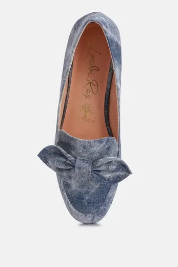 London Rag Bow Embellished Flat Heel Loafers