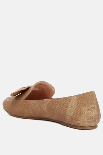 London Rag Bow Embellished Flat Heel Loafers