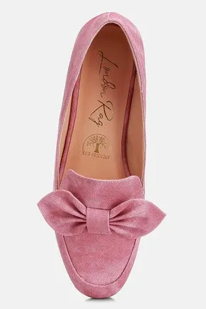 London Rag Bow Embellished Flat Heel Loafers