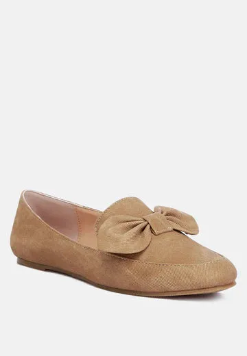 London Rag Bow Embellished Flat Heel Loafers