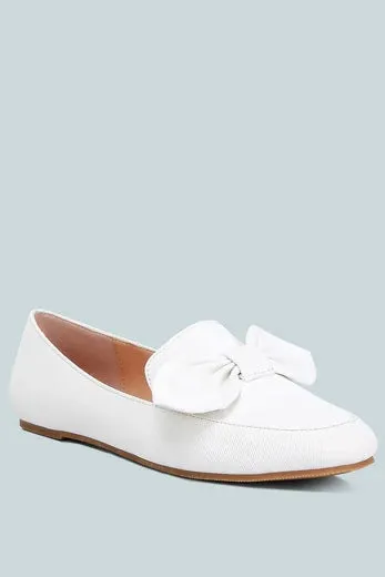 London Rag Bow Embellished Flat Heel Loafers