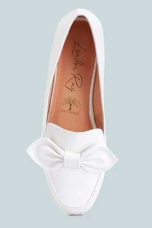 London Rag Bow Embellished Flat Heel Loafers