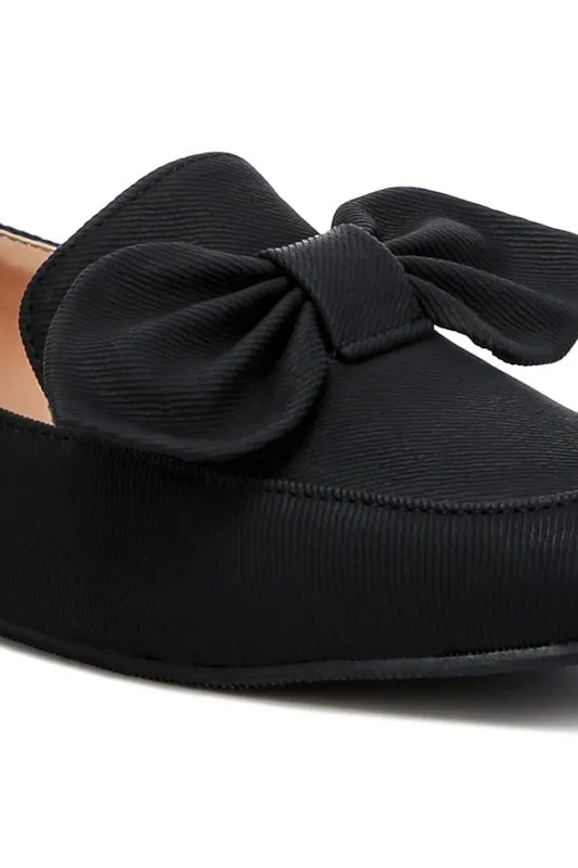 London Rag Bow Embellished Flat Heel Loafers