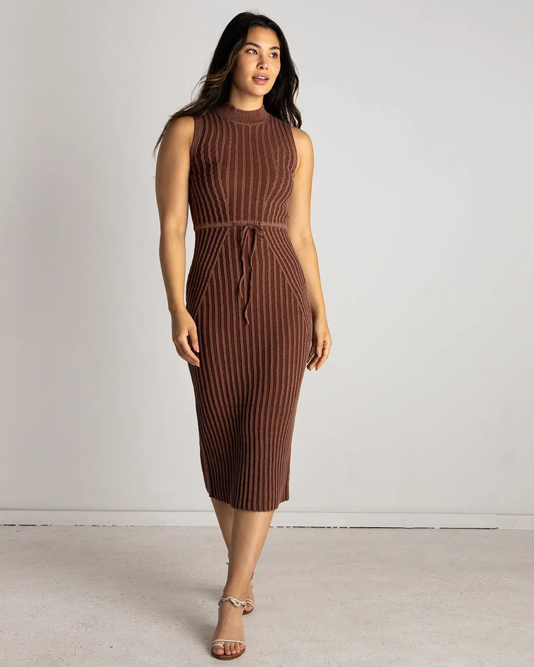 Maroon   Toffee Knit Two Tone Dress | XS-3X