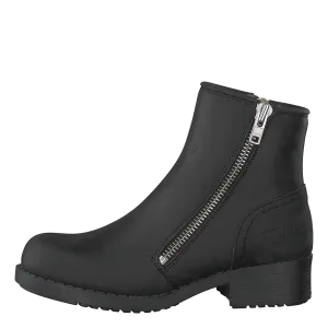 Mid Zip Boot Warm Lining Black/shiny Silver