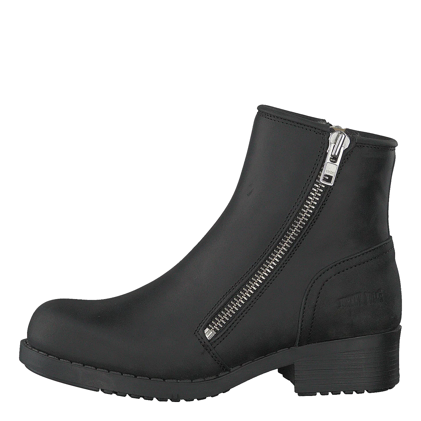 Mid Zip Boot Warm Lining Black/shiny Silver