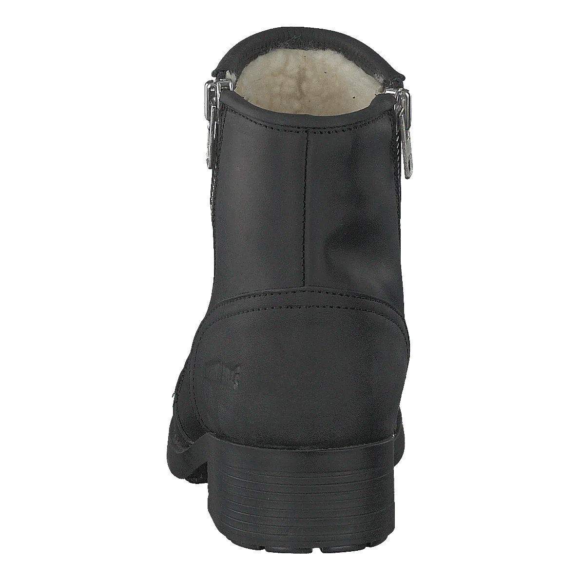 Mid Zip Boot Warm Lining Black/shiny Silver