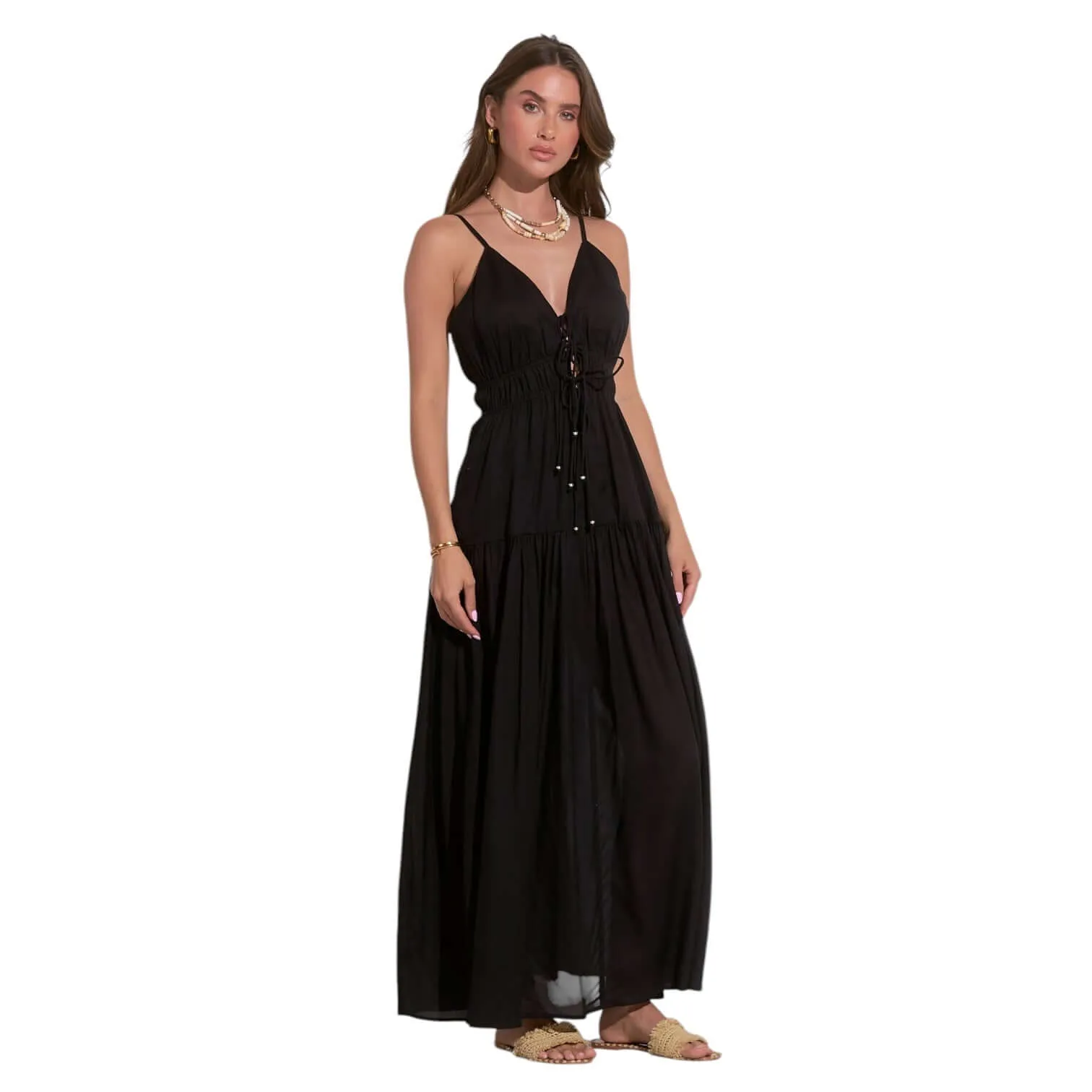 Midnight Tiered Maxi Dress