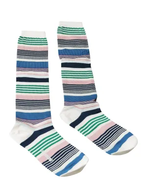 Missoni GM00CMD4936 0002 Blue/Green Striped Boot Socks