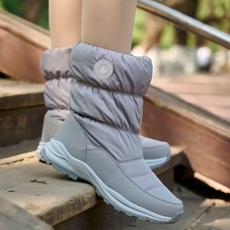 Nanccy High-top Waterproof Warm Leisure Snow Boots