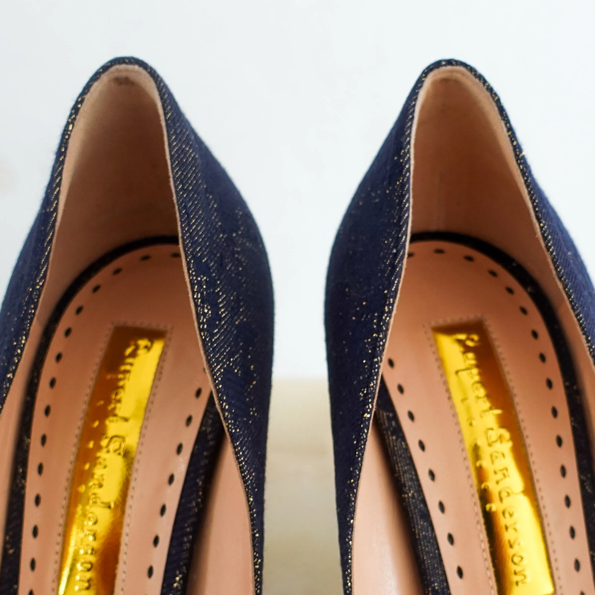 New blue lace heels RRP £600