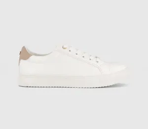 Office Famed Lace Up Cup Sole Trainers White