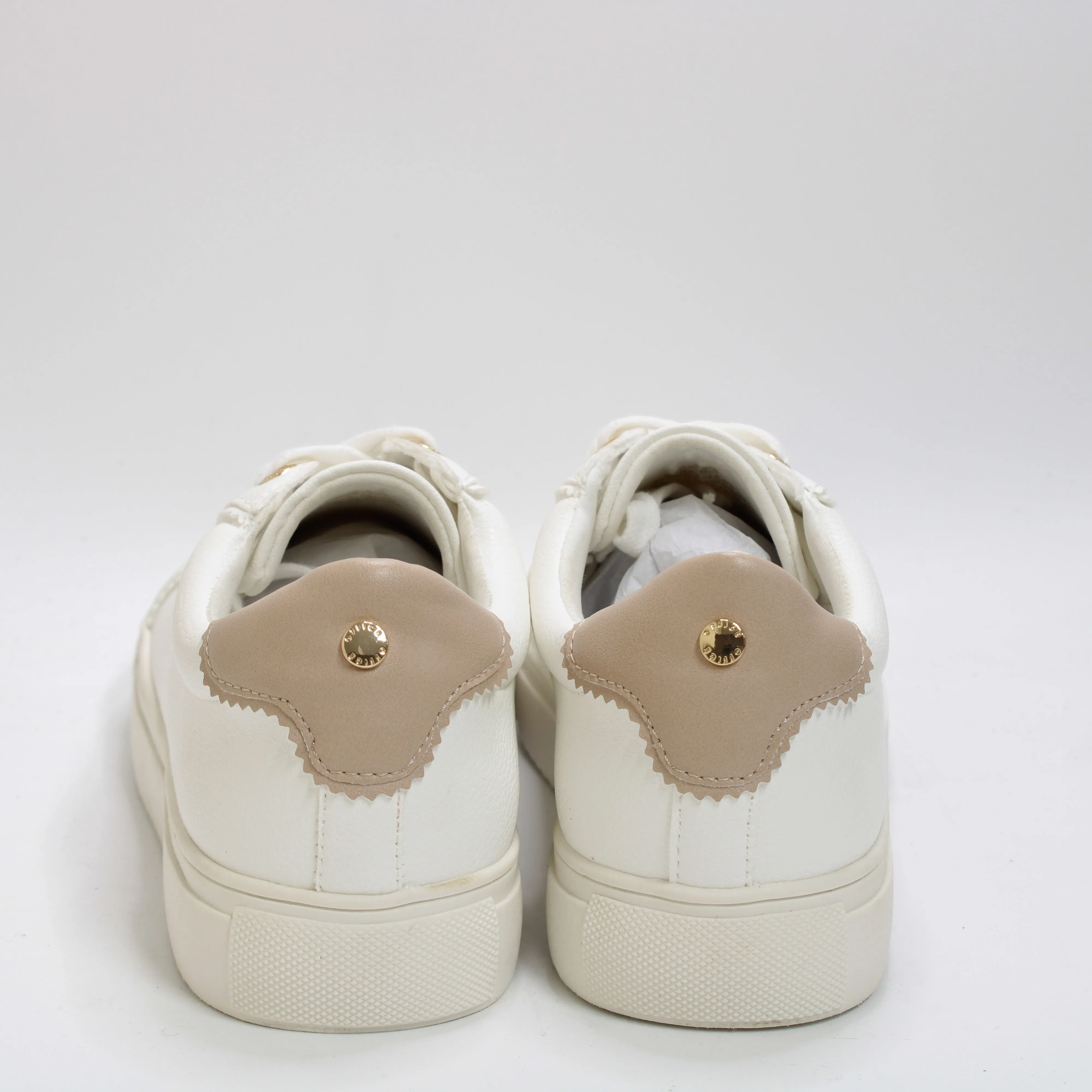 Office Famed Lace Up Cup Sole Trainers White