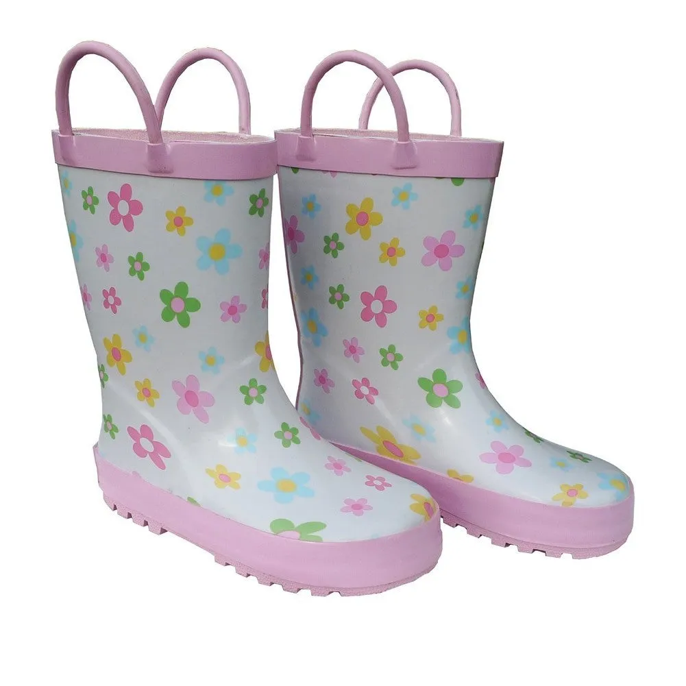 Pastel Posies Toddler Girls Rain Boots 5 Toddler-3 Kids