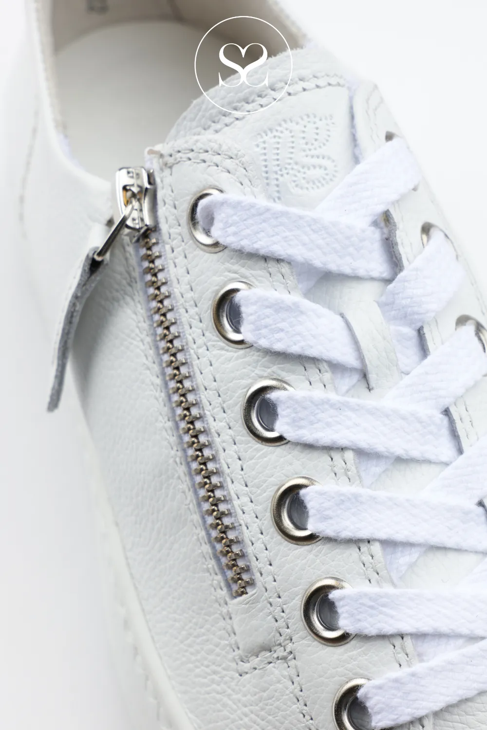 PAUL GREEN 5206 WHITE FLATFORM TRAINERS