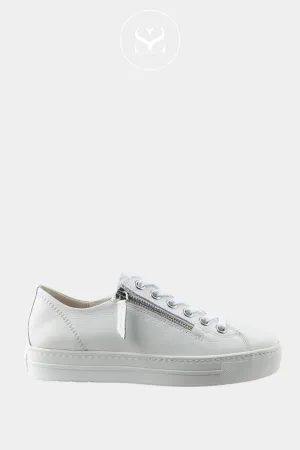 PAUL GREEN 5206 WHITE FLATFORM TRAINERS