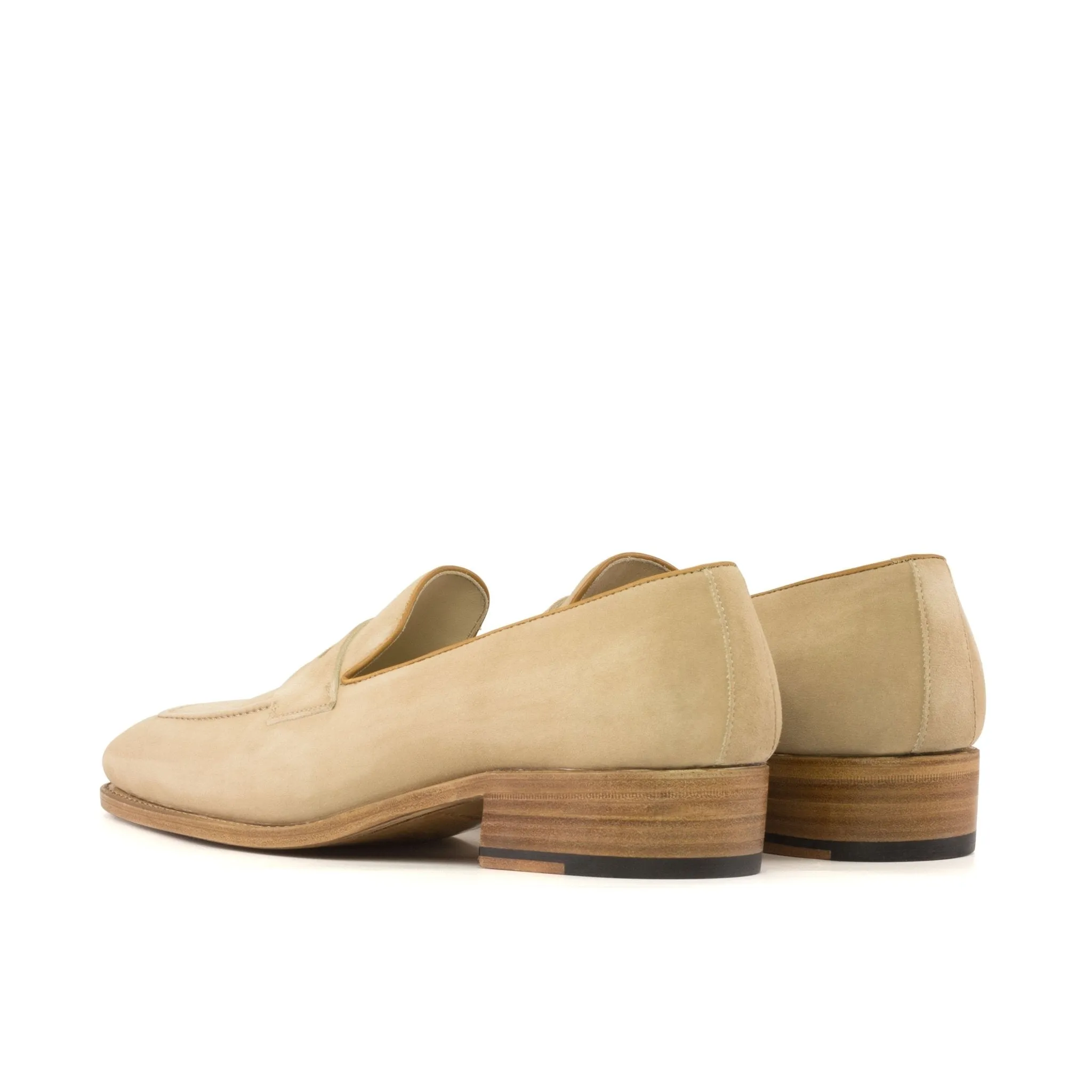 Penny Loafer in Camel Kid Suede