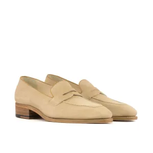 Penny Loafer in Camel Kid Suede
