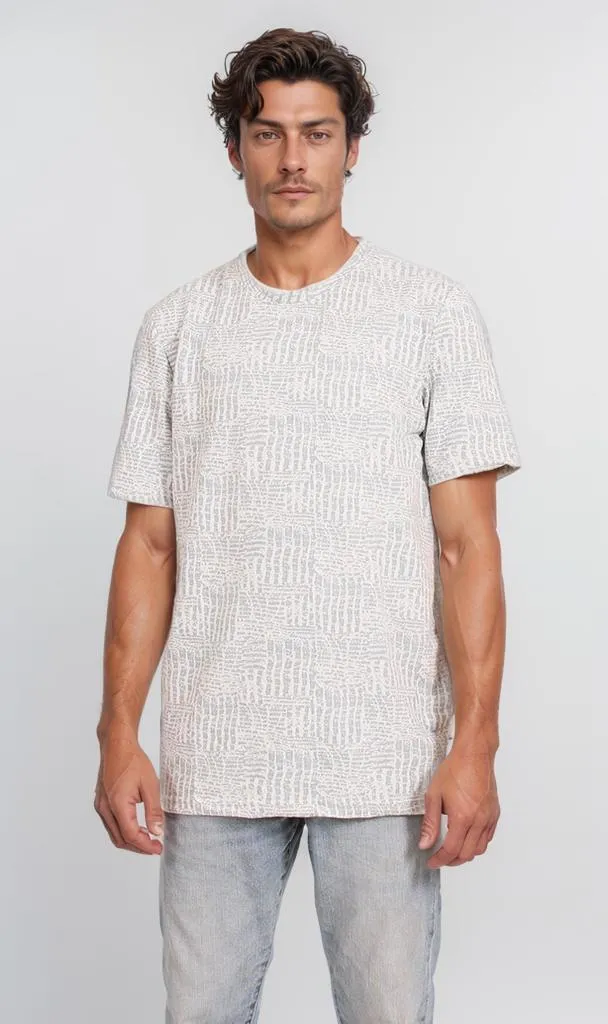 R204672 - Textured Summer Melton T-Shirt  Off-White