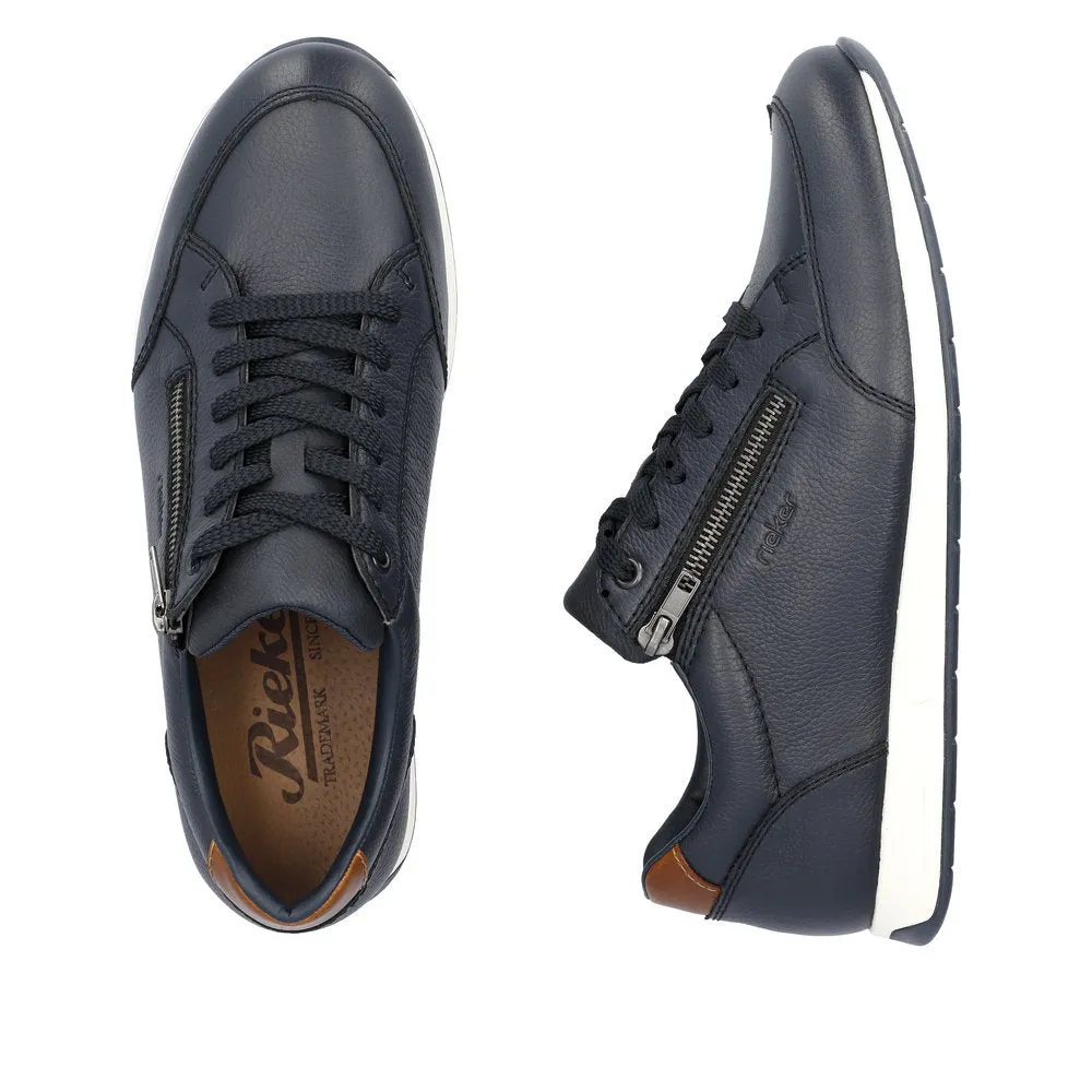 Rieker Men's Zip Side Lace Up Sneaker