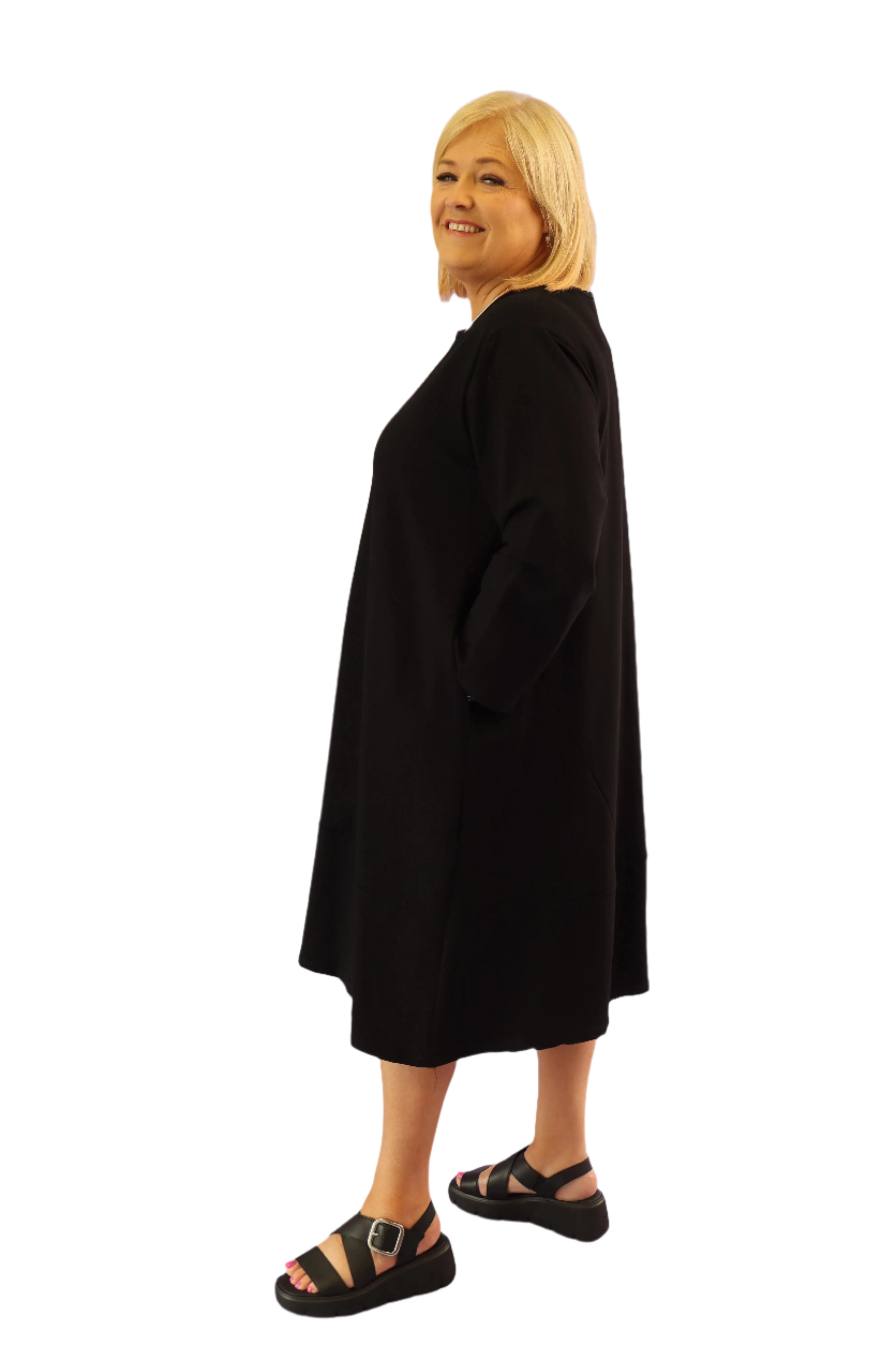Rue Cotton Dress in Black